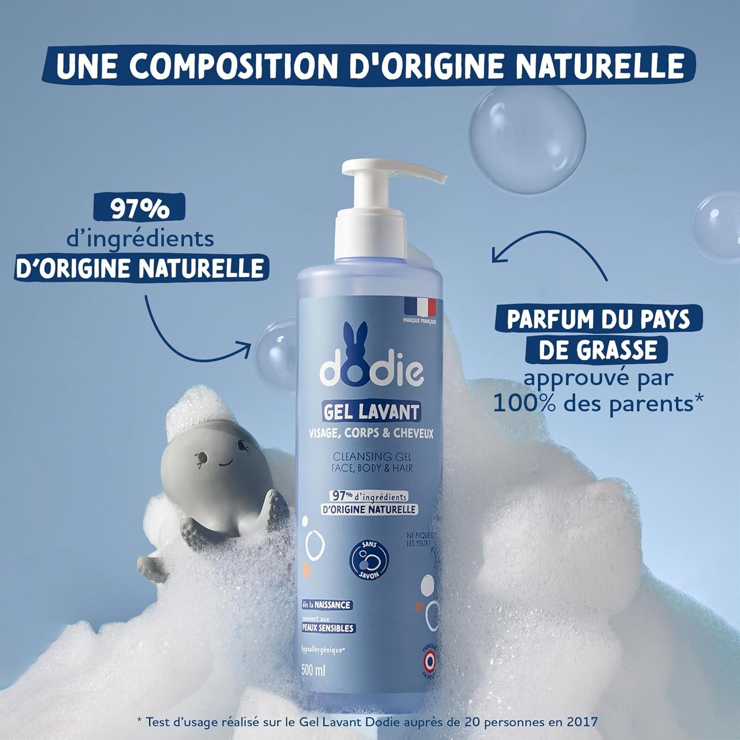 Dodie - Gel lavant 3en1, Dès la naissance, 1L