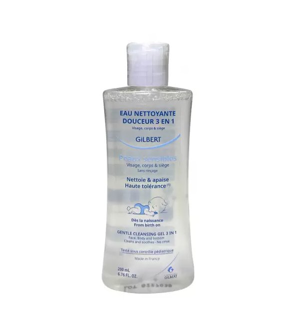Gilbert Eau Nettoyante Douceur 3en1 Bébé 200ml