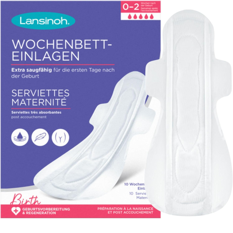 Lansinoh Serviettes maternité I Extra absorbantes I Dès l'accouchement 0-2