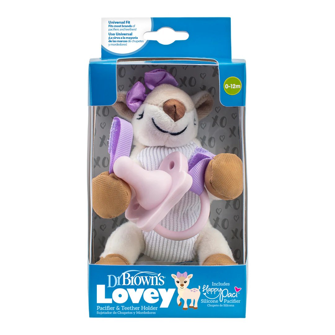 Porte-tétine et anneau de dentition Dr. Brown's® Lovey, cerf