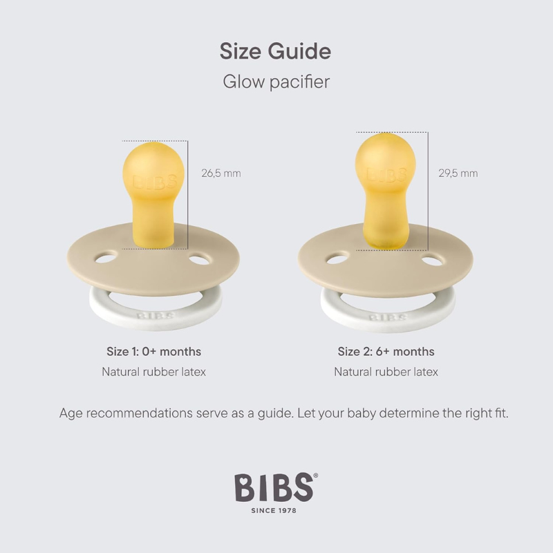 Lot de 2 Sucettes Rondes Nuit Bibs - Blush & Vanilla