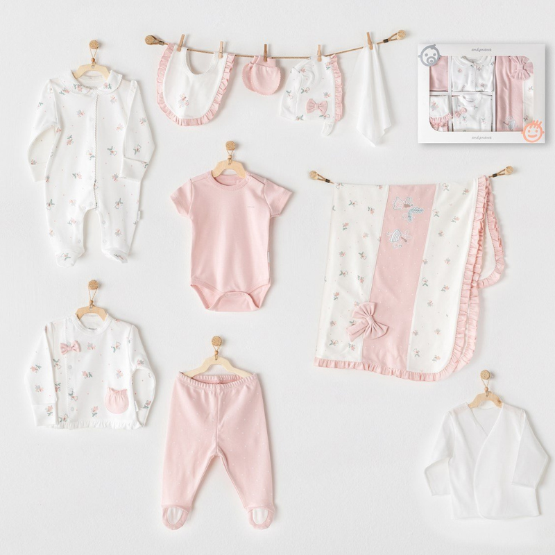 Andywawa Coffret nouveau-né  10 pièces de sortie d'hôpital pour Fille