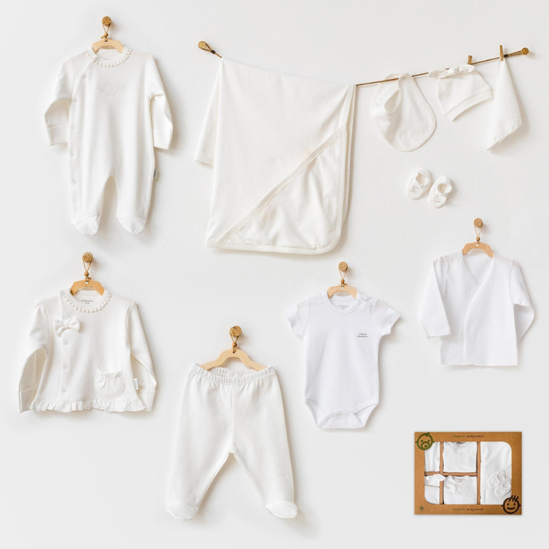 Andywawa Coffret nouveau-né  10 pièces de sortie d'hôpital pour pour bébé fille  - Blanc
