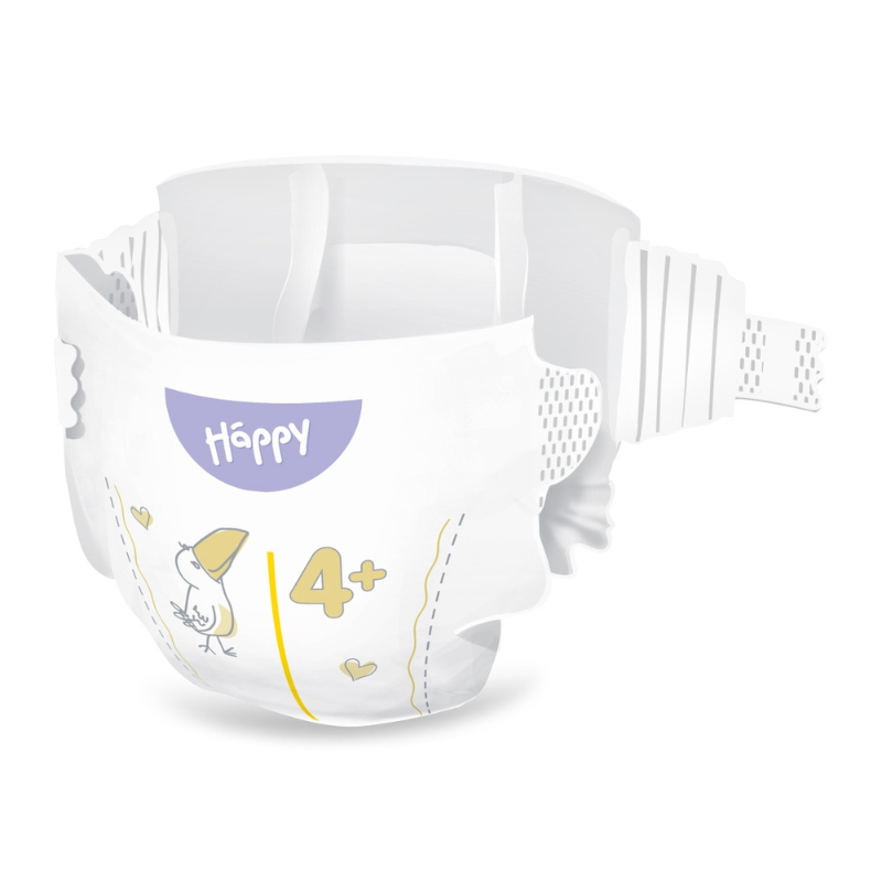 Couches Happy Taille 4+ (9-20kg) 56 unités