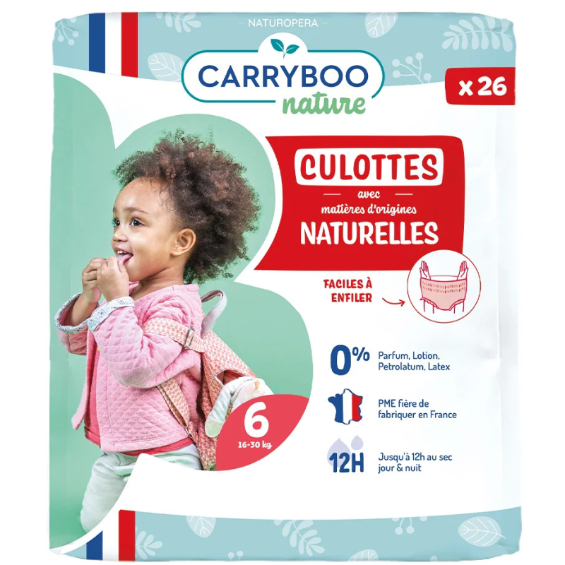 Carryboo Couches Culottes Écologiques Taille 6 (16-30kg) 26 unités