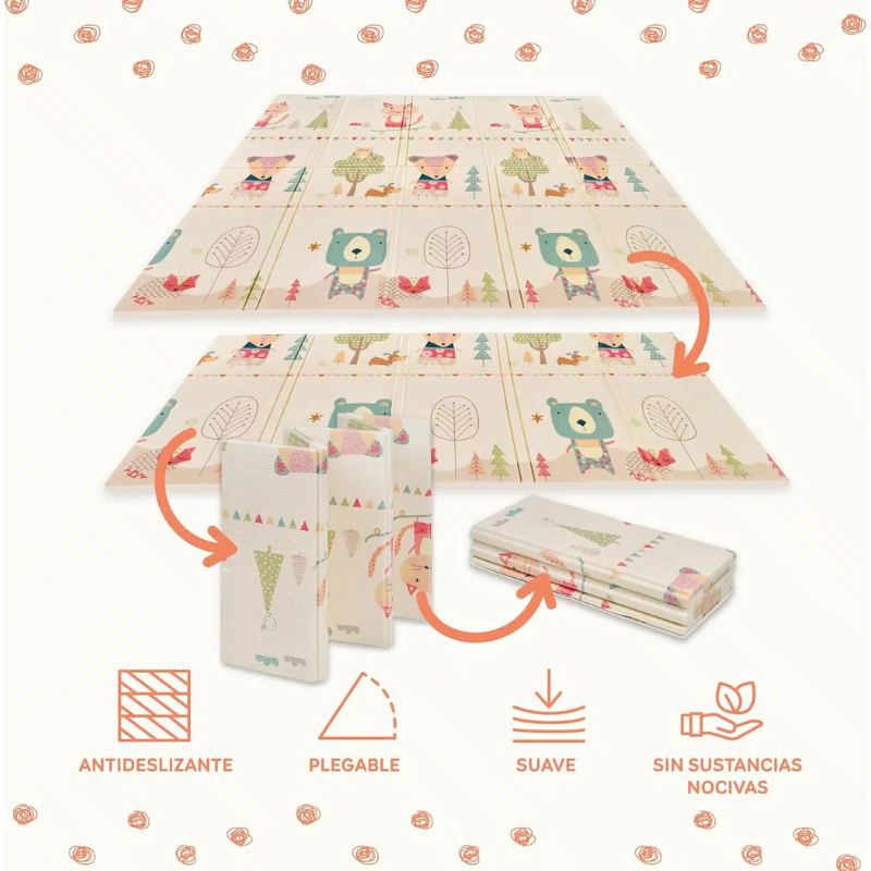 Tapis de jeu double face pour bébé 150 x 200 cm