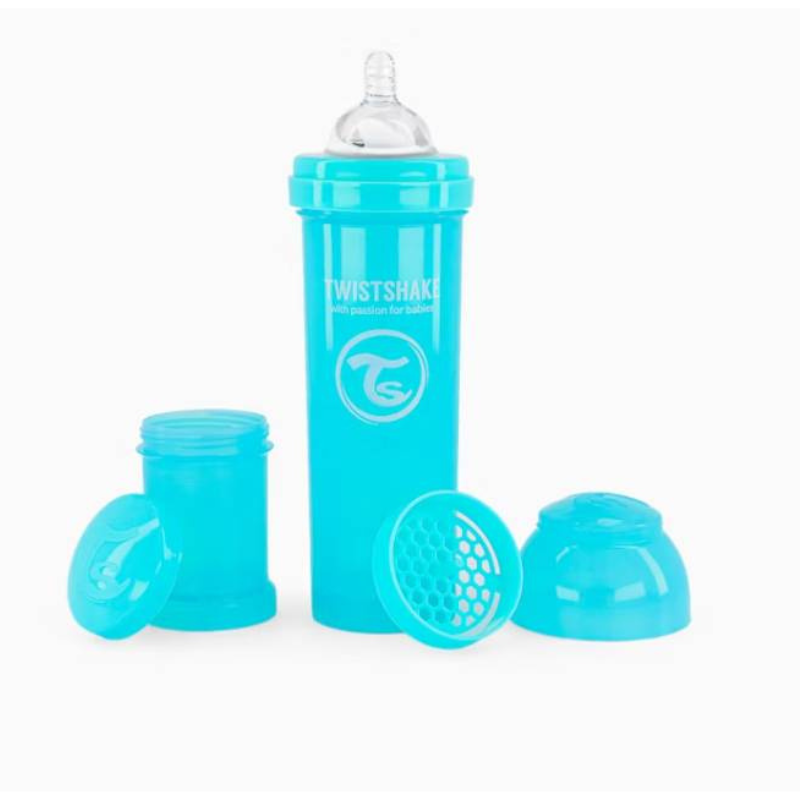 Twistshake Biberon anti-colique 330ml bleu