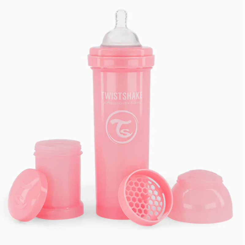 Biberon Anti-Colique Twistshake 330ml - Rose