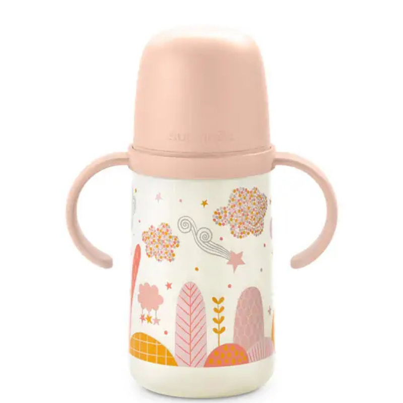 Suavinex Biberon "Dreams" Anti-fuites 6m+ avec Poignées 270ml - Rose