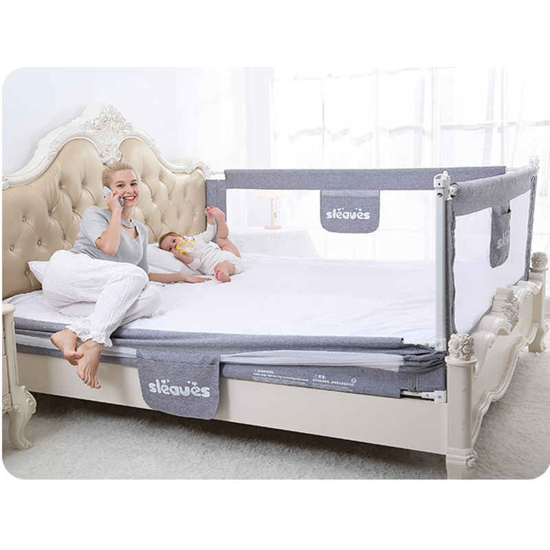 Barrière de lit pour la sécurité de bébé Gris