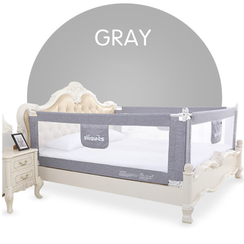 Barrière de lit pour la sécurité de bébé Gris