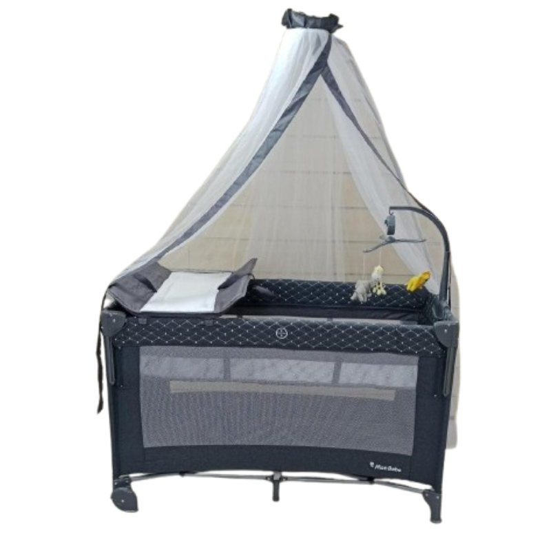 Monbebe Lit Parc Cododo 3 en 1 Gris
