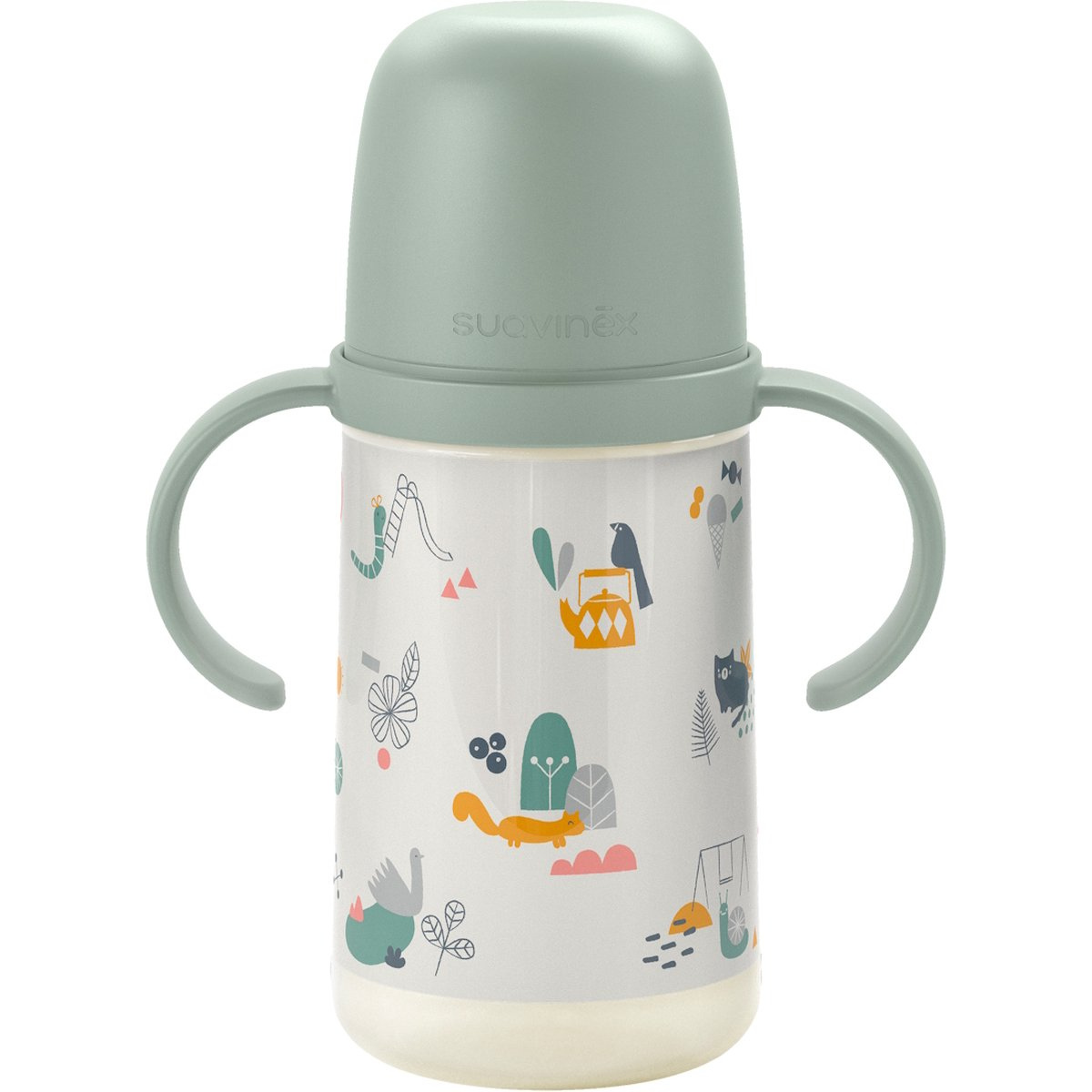 Suavinex A Walk In The Park Vert Gourde 270 ml avec Poignées
