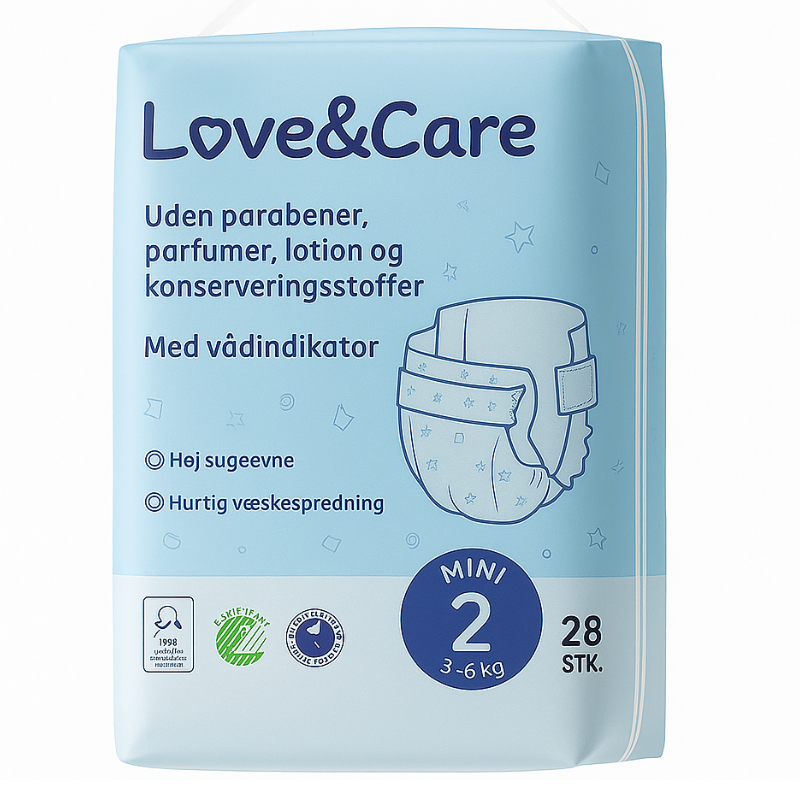 Couches Love Care 2 junior 3-6 kg( 28x6)