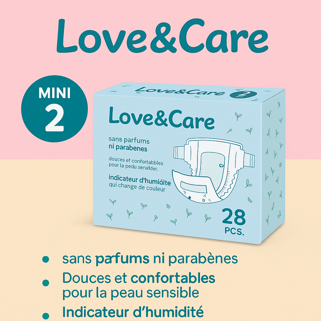 Couches Love Care 2 junior 3-6 kg( 28x6)