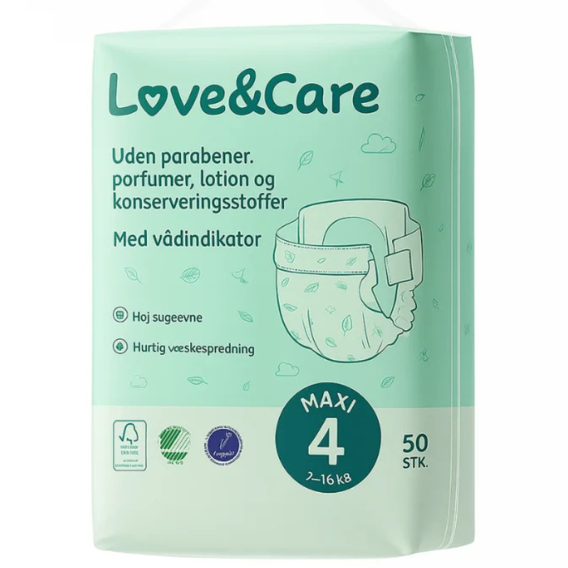 Couches Love Care  4 junior 7-16 kg( 50x6)