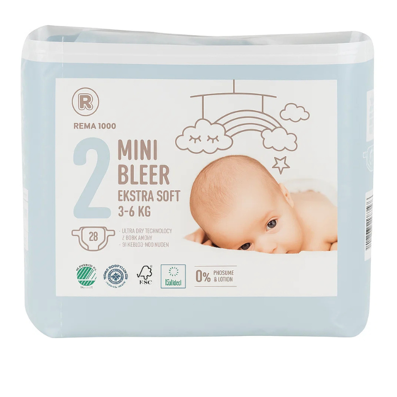 Couches taille 2 (3–6 kg) Mini Bleer