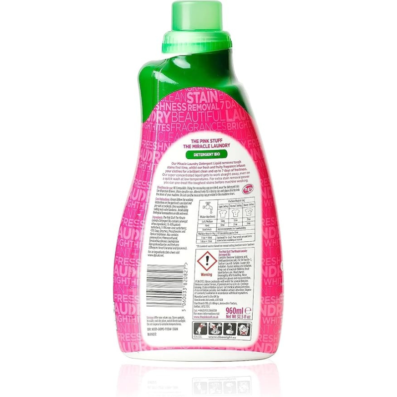 Lessive liquide bio Pink Stuff 960 ml