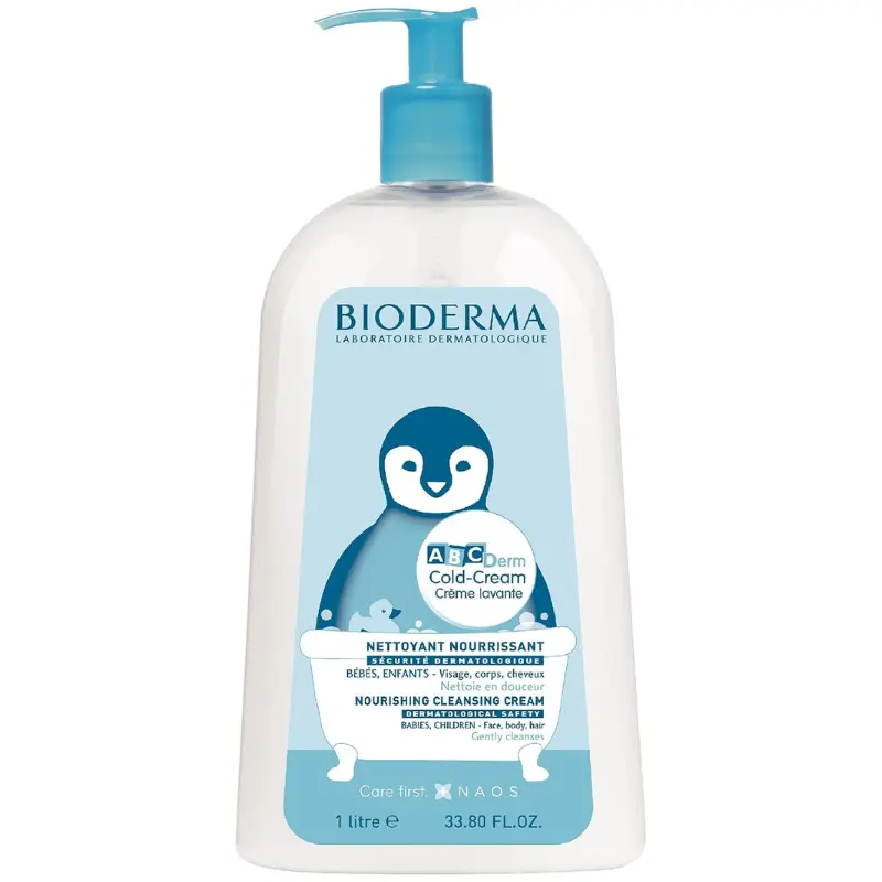 ABCDerm Cold-Cream Crème lavante 1L Sans savon – Peaux normales à sèches