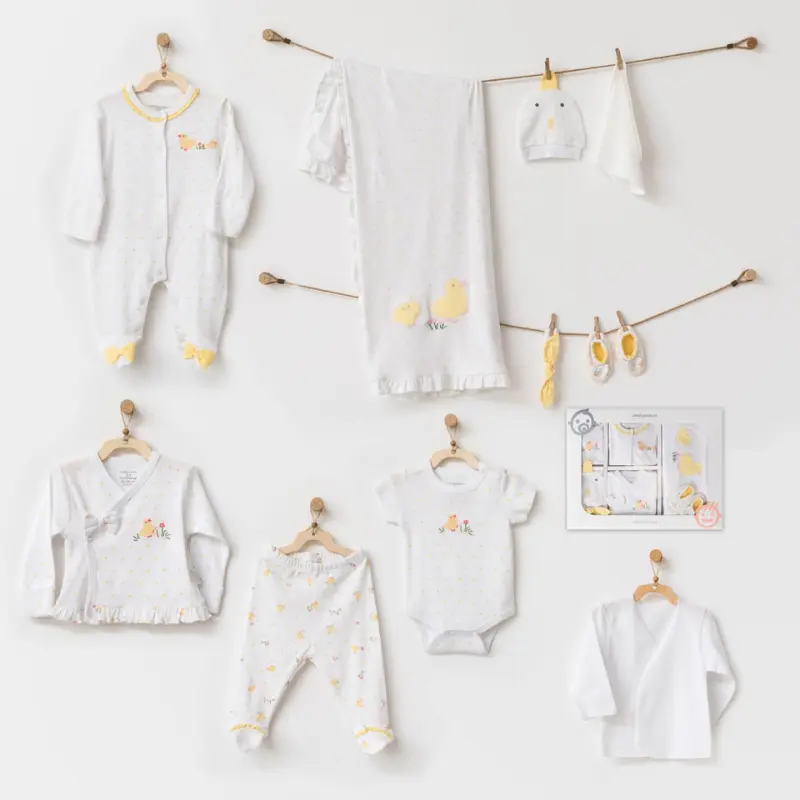 Andy WaWa – Happy Chicky White Ensemble nouveau-né 10 piècesAndy WaWa – Happy Chicky White Ensemble nouveau-né 10 pièces