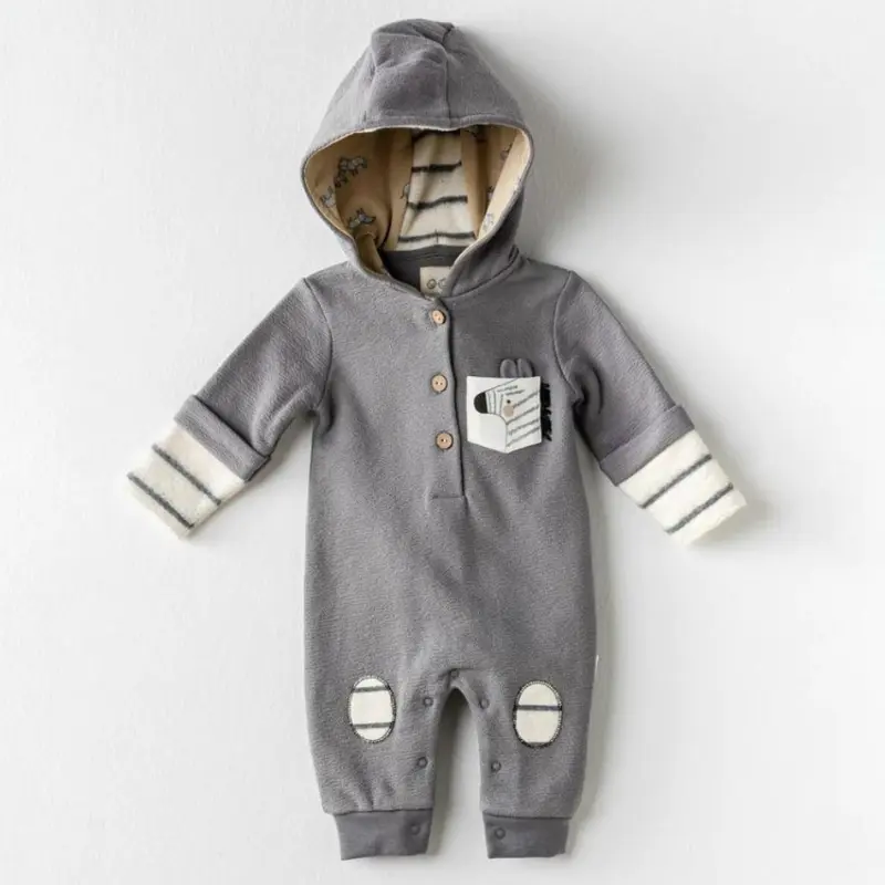 xx Andywawa AC24156 Combinaison bébé Petit Zèbre Gris