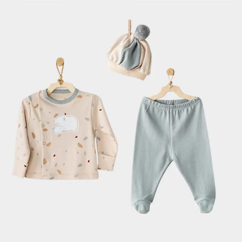 xx Andywawa Ensemble 3 Pièces Beige - Vert clair