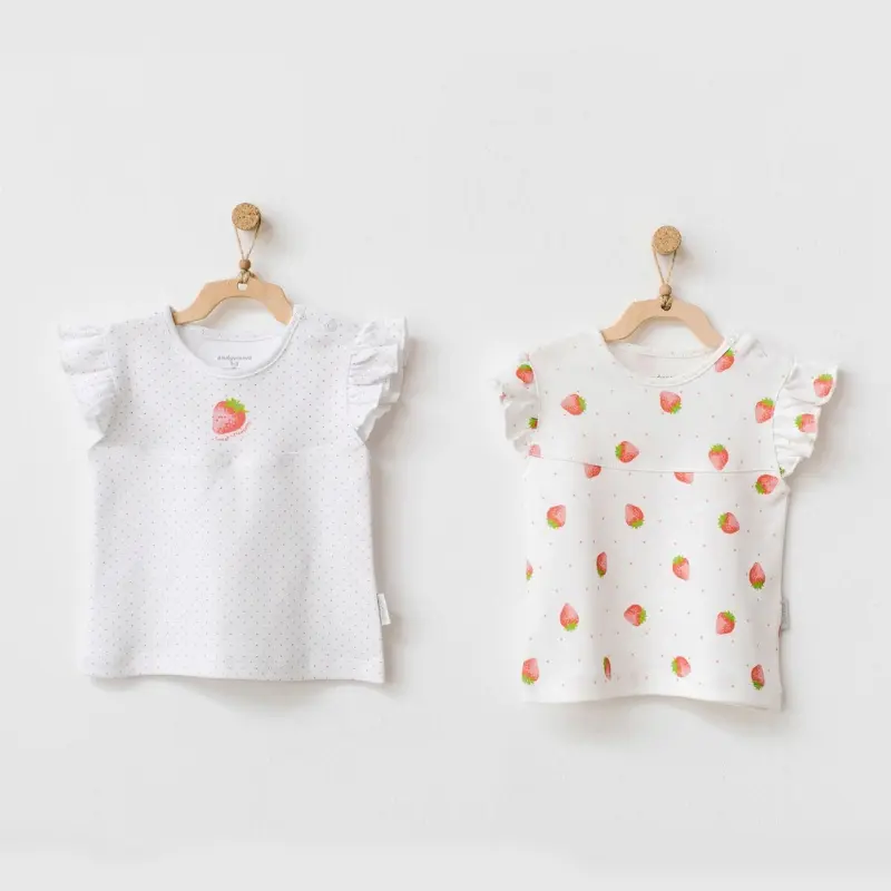 xx Andywawa Picnic Time Lot de 2 t-shirts pour bébé AC21733 Blanc