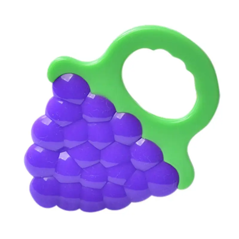 Anneau de dentition en silicone en forme de fruit pour bébés de 0 à 12 mois
