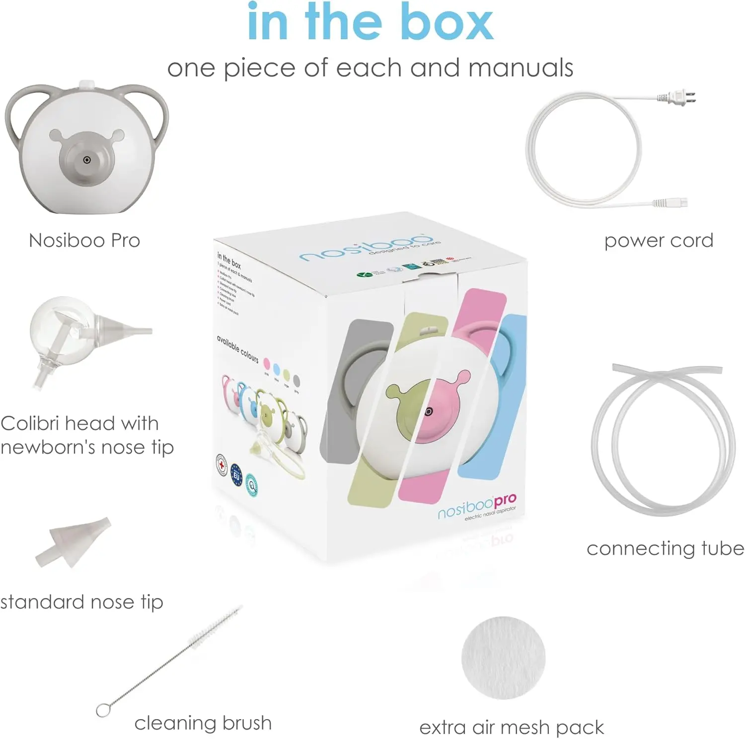 Aspirateur nasal Nosiboo Pro - Nettoyeur nasal pour bébés Rose