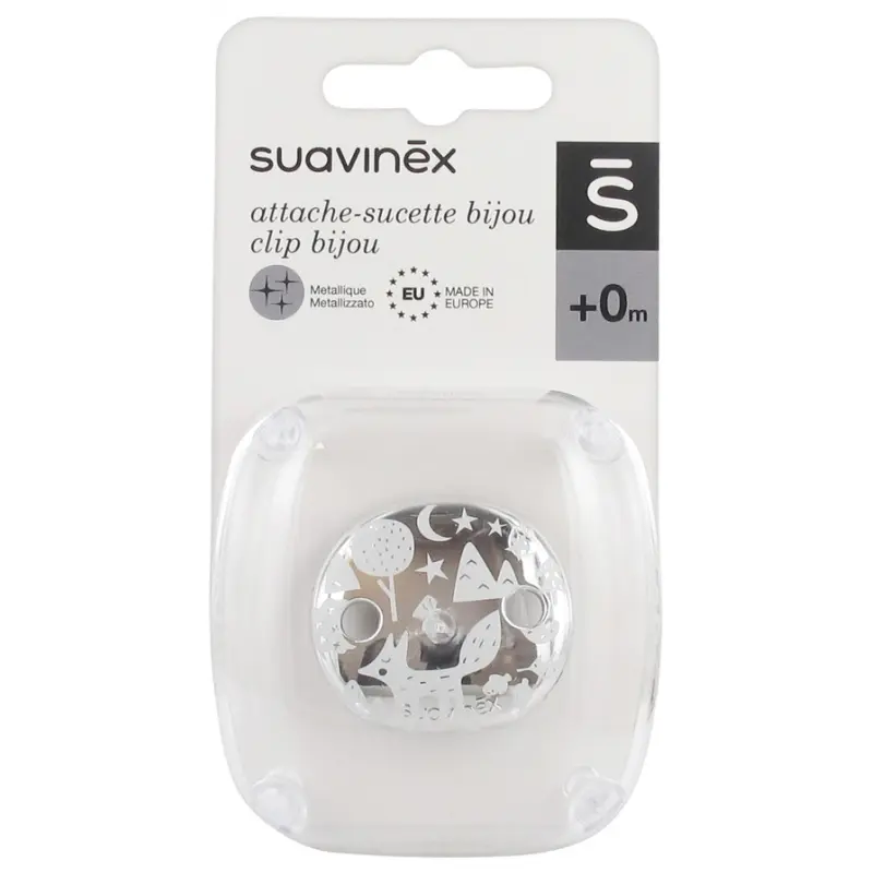 xx Attache-Sucette clip Bijou 0M+ Renard Blanc