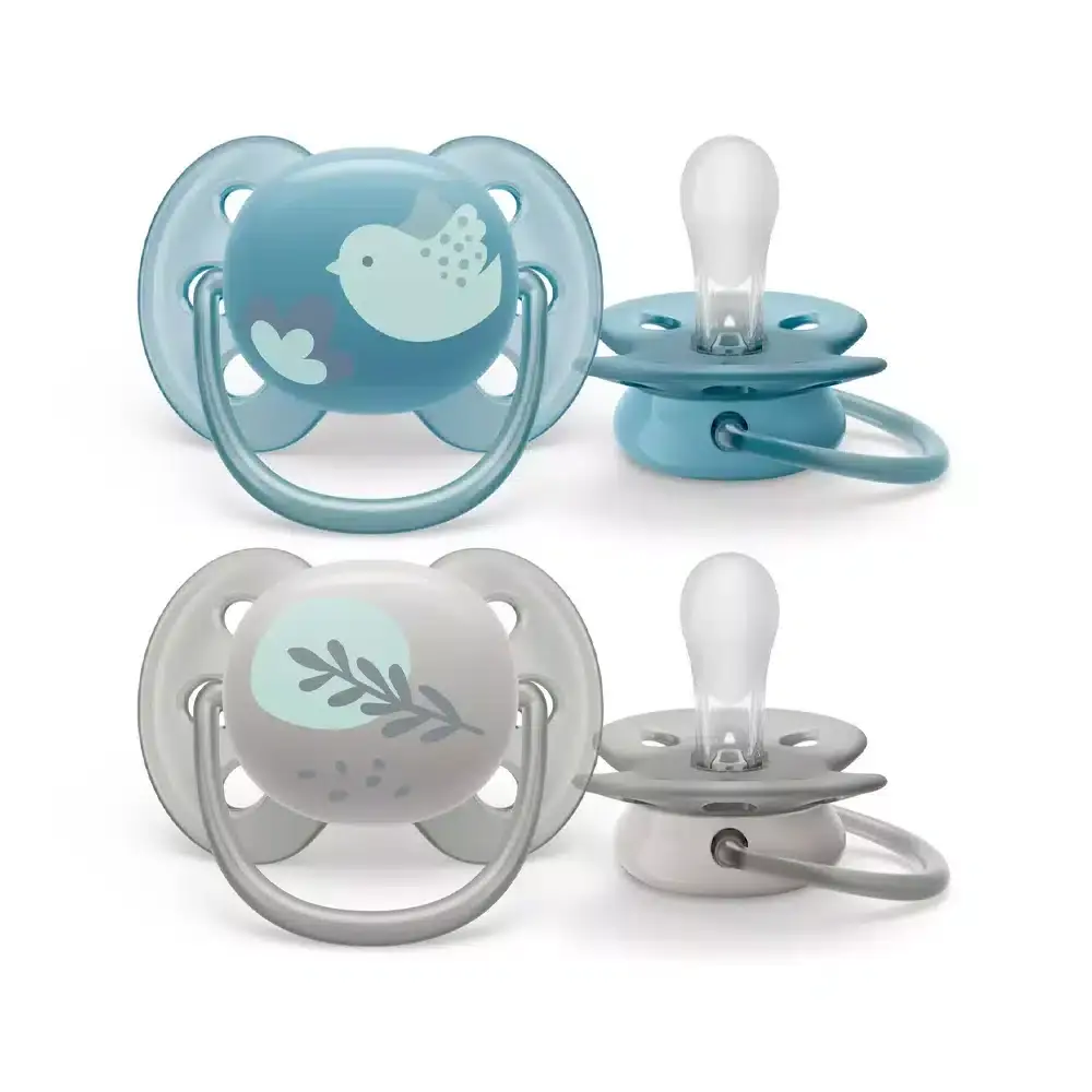 Avent Lot de 2 Sucettes Soft 6-18m -Garçon