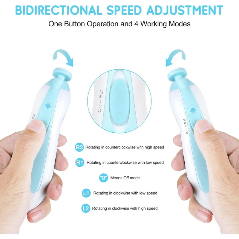 Baby Nail Trimmer Electric - Lime à Ongles pour Bébé Multifonctionnel