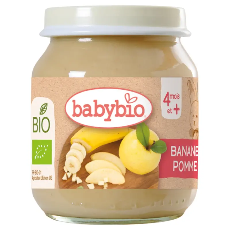 xx BABYBIO BIO Purée de fruits Pommes et Banane
