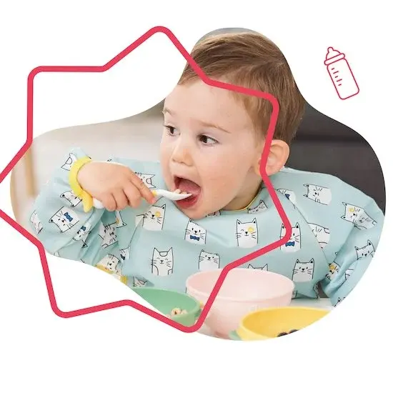 Badabulle Couverts d'apprentissage flexibles Multicolore