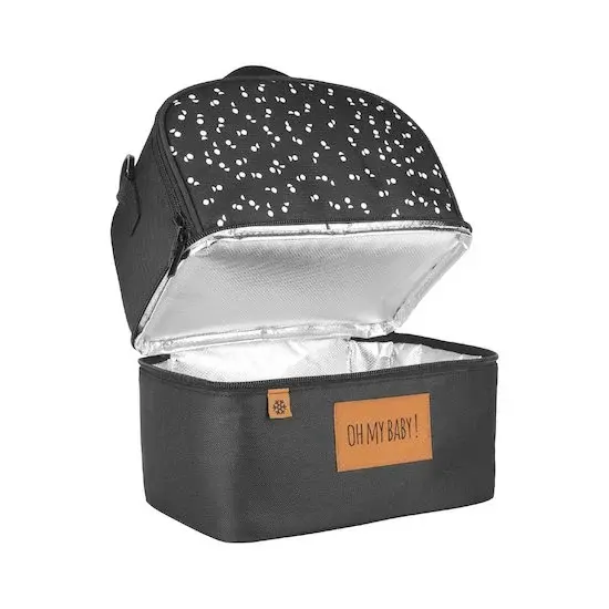 xx Badabulle Sac isotherme repas, 2 compartiments Gris/Blanc