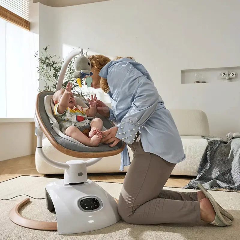 Balancelle Électrique Bébé Kidilo – Design Moderne - Gris