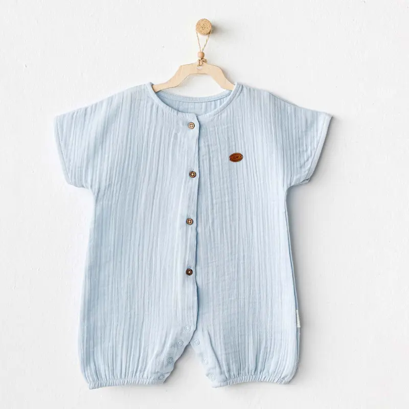 Barboteuse Andywawa bleu ciel en mousseline