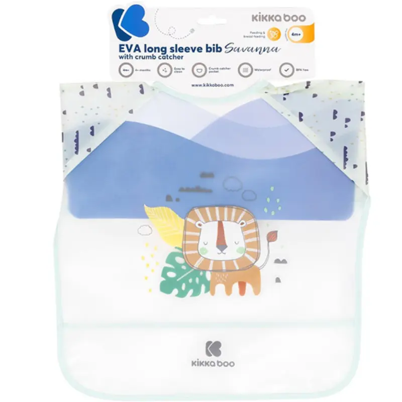 xx Bavoir manches longues ЕVA avec ramasse-miettes Savanna Mint