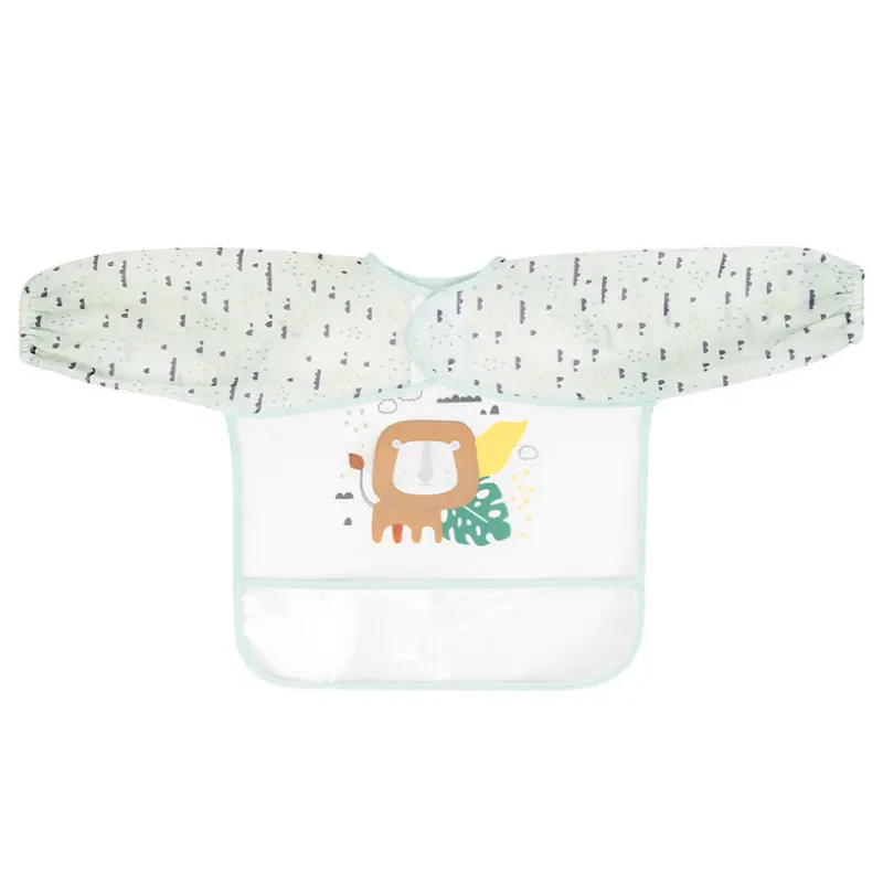 Bavoir manches longues ЕVA avec ramasse-miettes Savanna Mint