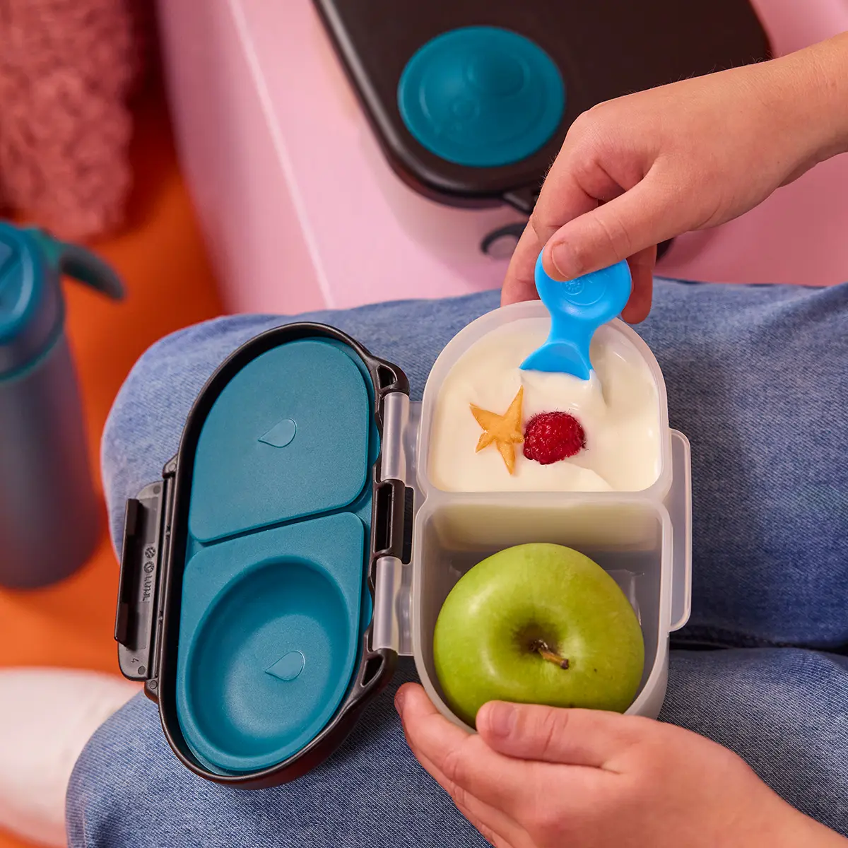 B.box Snackbox Night Vision – Boîte à Goûter Compartimentée pour Enfant