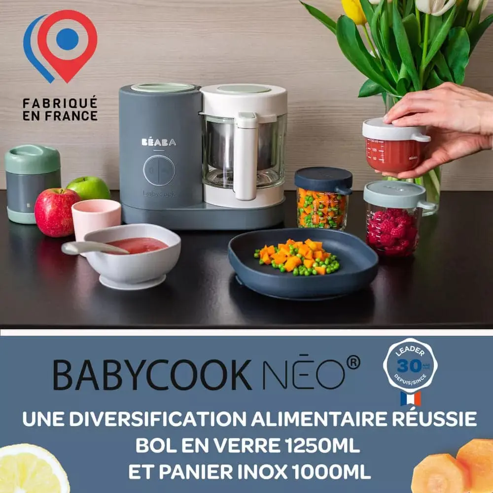 Beaba Robot Cuiseur Mixeur Babycook Neo 4en1 Gris