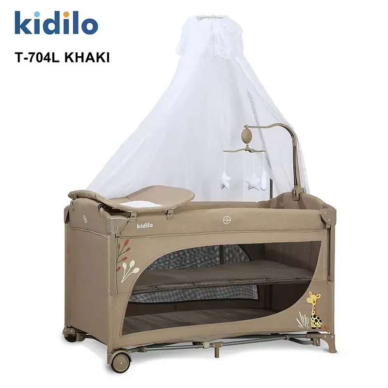 Berceau convertible 3 en 1 pour bébé T-704L Beige