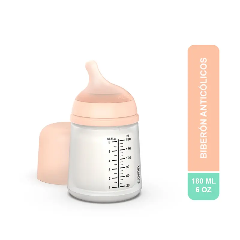 xx Biberon anti-colique Suavinex ZERO ZERO Adaptive Flow 180 ml (A)