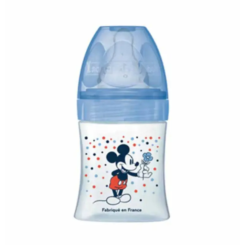 Biberon Dodie Anti-Colique Tétine Ronde 150ml (0-6m) - Mickey Bleu