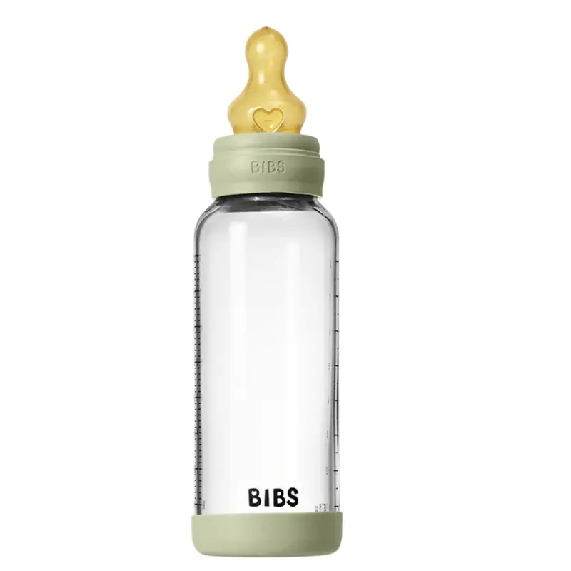 Biberon en Verre 240ml avec Tétine en Latex Débit Moyen - Sage