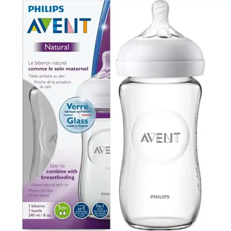 xx Biberon Natural en verre 240 ml de Philips Avent