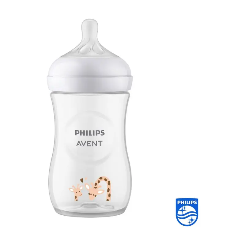 Biberon Philips Avent 260 ml avec Tétine Souple – Motif Girafe