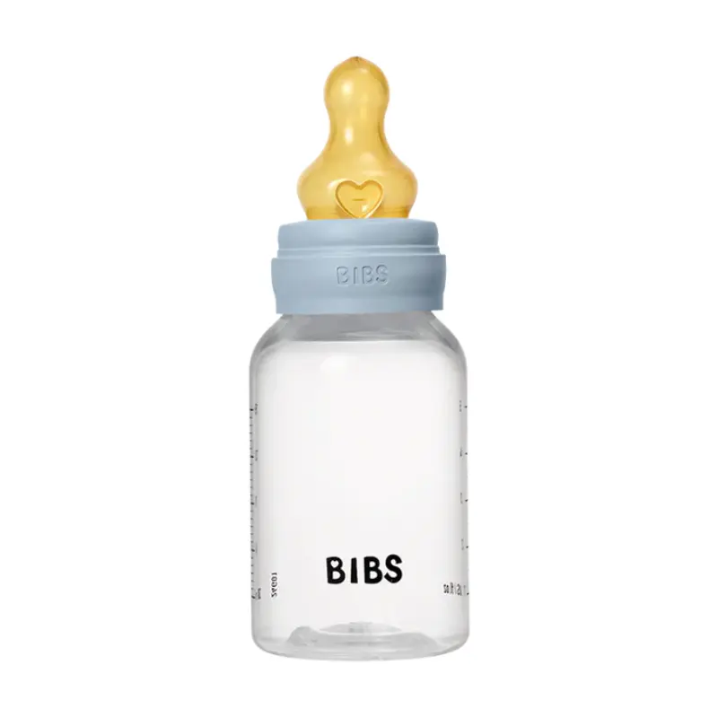 Biberon sans BPA 150ml avec tétine en latex Débit lent - Baby Blue