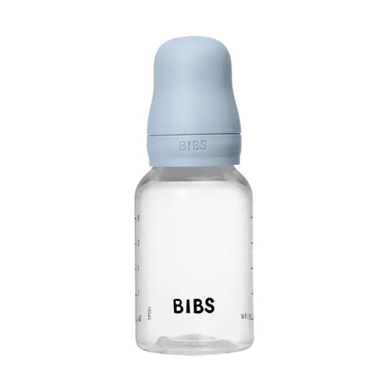 Biberon sans BPA 150ml avec tétine en latex Débit lent - Baby Blue