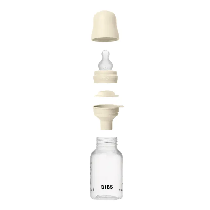 Biberon sans BPA 150ml avec tétine en silicone Débit lent - Ivory